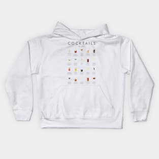 Cocktails Bar Menu Kids Hoodie